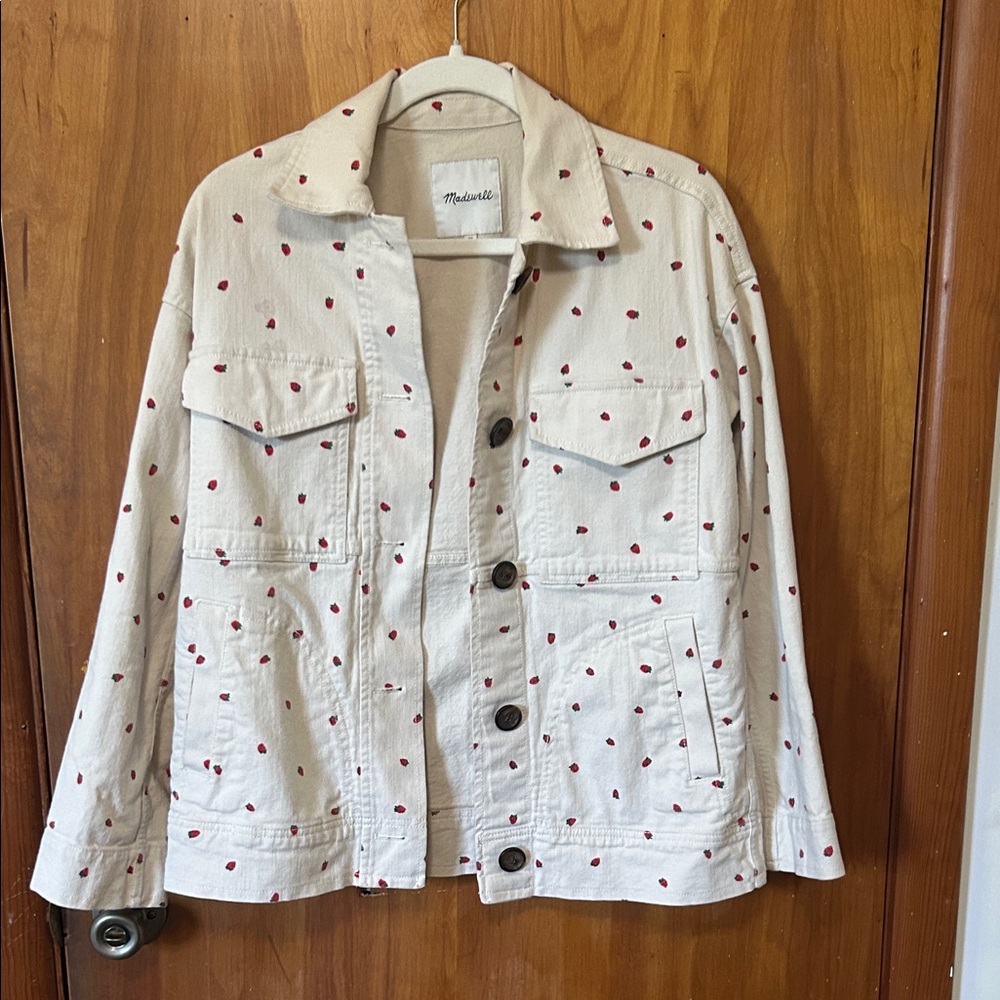 Madewell strawberry canvas jacket - Picture 2 of 7